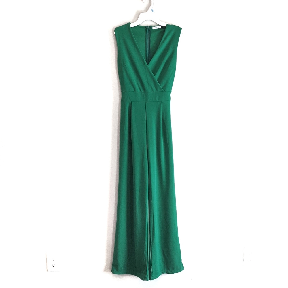 Talia Benson Green Jumper Jumpsuit Size Small One piece Made in Italy